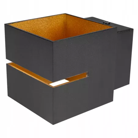 Kinkiet ścienny wewnętrzny lampa ścienna LED G9 złoty czarny-5908263382107