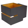 Kinkiet ścienny wewnętrzny lampa ścienna LED G9 złoty czarny-5908263382107