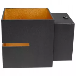 Kinkiet ścienny wewnętrzny lampa ścienna LED G9 złoty czarny-5908263382107