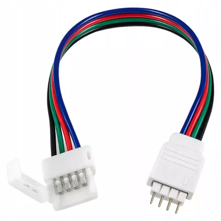 Złączka do taśmy LED 10mm zatrzaskowa podwójna z kablem RGB 4 PIN-5903002032565