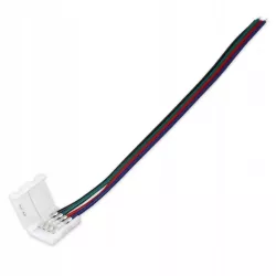 ZŁĄCZE DO TAŚMY LED RGB 10mm 1-stronne z przewodem LVT-5903002037416