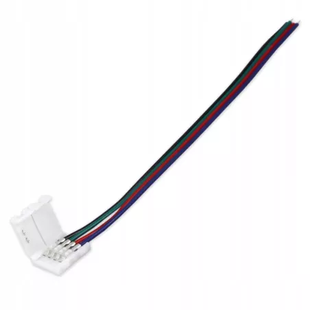 ZŁĄCZE DO TAŚMY LED RGB 10mm 1-stronne z przewodem LVT-5903002037416