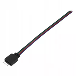Złączka taśmy LED 10mm kabel sterownik 4-pin męska-5903002037546