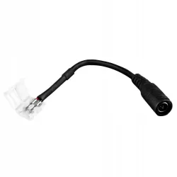 Złączka taśmy LED 10mm zasilanie gniazdo kablem DC-5903002037430