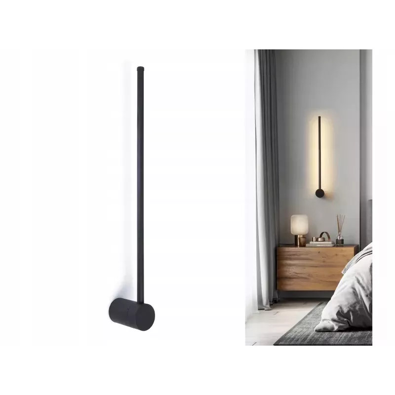 KINKIET ŚCIENNY LED CATRINA 9W 60CM CZARNY 4000K-5904703008989