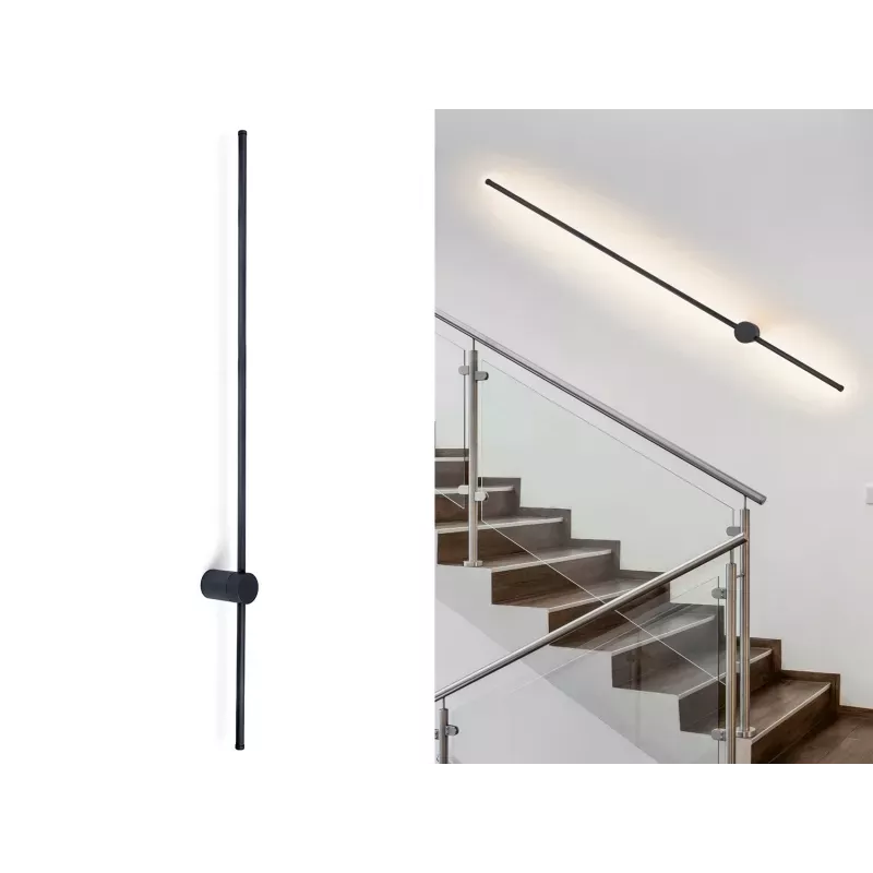 KINKIET ŚCIENNY LED CATRINA 17W 120CM CZARNY 4000K-5904703008965