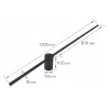 KINKIET ŚCIENNY LED CATRINA 17W 120CM CZARNY 4000K-5904703008965