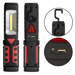 LATARKA LED Lampa warsztatowa HAK MAGNES POWERBANK USB ŚWIATŁO OSTRZEGAWCZE-5904703009450
