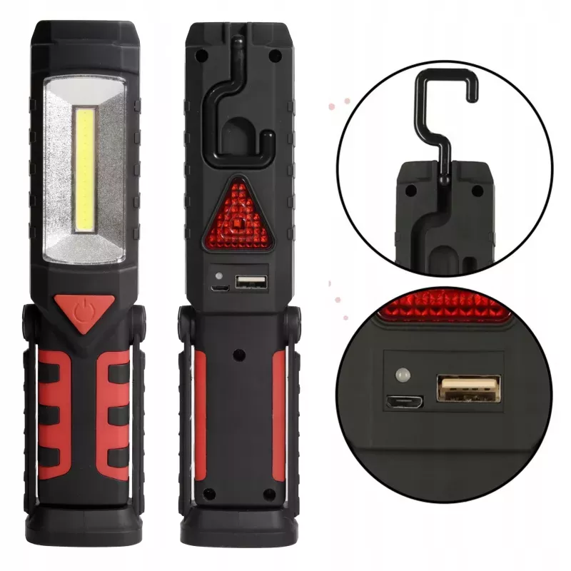 LATARKA LED Lampa warsztatowa HAK MAGNES POWERBANK USB ŚWIATŁO OSTRZEGAWCZE-5904703009450