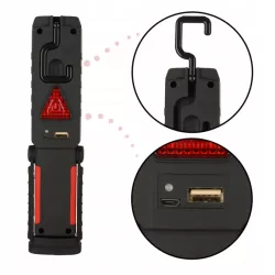LATARKA LED Lampa warsztatowa HAK MAGNES POWERBANK USB ŚWIATŁO OSTRZEGAWCZE-5904703009450