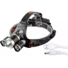 LATARKA CZOŁOWA CZOŁÓWKA LAMPKA LED NA GŁOWĘ 3x LED ZOOM PRO REGULOWANA-5904703009375