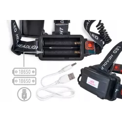 LATARKA CZOŁOWA CZOŁÓWKA LAMPKA LED NA GŁOWĘ 3x LED ZOOM PRO REGULOWANA-5904703009375