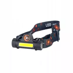 Latarka LED czołowa 1W COB+1W LED AKU-5904703009177