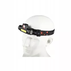 Latarka LED czołowa 1W COB+1W LED AKU-5904703009177