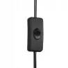 Kinkiet ścienny lampa wewnętrzna LED włącznik czarna ruchomy E27-5903002038499