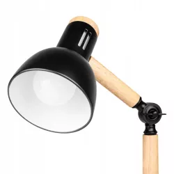 LAMPKA na BIURKO biurkowa nocna szkolna LED E27 DREWNIANA kreślarska-5904703017387