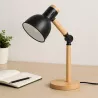 LAMPKA na BIURKO biurkowa nocna szkolna LED E27 DREWNIANA kreślarska-5904703017387