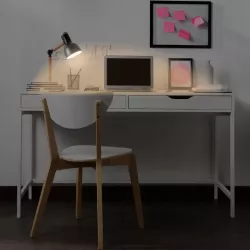 LAMPKA na BIURKO biurkowa nocna szkolna LED E27 DREWNIANA kreślarska-5904703017387