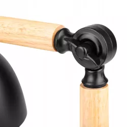 LAMPKA na BIURKO biurkowa nocna szkolna LED E27 DREWNIANA kreślarska-5904703017387