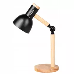LAMPKA na BIURKO biurkowa nocna szkolna LED E27 DREWNIANA kreślarska-5904703017387