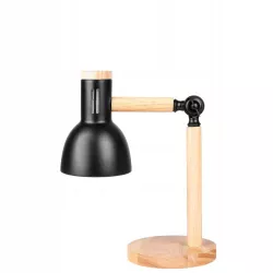 LAMPKA na BIURKO biurkowa nocna szkolna LED E27 DREWNIANA kreślarska-5904703017387
