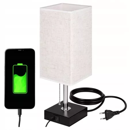 Lampka Na Biurko Biurkowa Nocna szkolna E27 LED USB C Regulowana-5904703017356