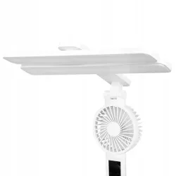 LAMPKA NA BIURKO BIURKOWA NOCNA LED z wiatrakiem zegarem szkolna regulacja-5904703016755