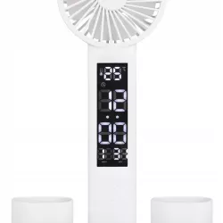 LAMPKA NA BIURKO BIURKOWA NOCNA LED z wiatrakiem zegarem szkolna regulacja-5904703016755