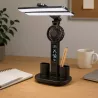LAMPKA NA BIURKO BIURKOWA NOCNA LED z wiatrakiem zegarem szkolna regulacja-5904703016762