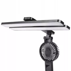 LAMPKA NA BIURKO BIURKOWA NOCNA LED z wiatrakiem zegarem szkolna regulacja-5904703016762