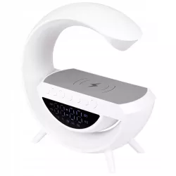 Lampa biurkowa G LED RGB 5W QI Głośnik ŁADOWARKA ZEGAR RADIO 8977-5904703017615