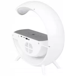 Lampa biurkowa G LED RGB 5W QI Głośnik ŁADOWARKA ZEGAR RADIO 8977-5904703017615
