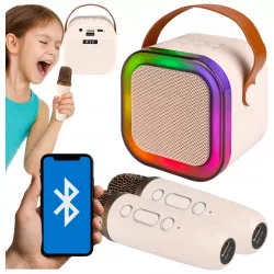 ZESTAW KARAOKE 2 MIKROFONY + GŁOŚNIK BEZPRZEWODOWY BLUETOOTH SUPER DŹWIĘK-5904703017639