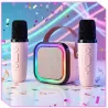 ZESTAW KARAOKE 2 MIKROFONY + GŁOŚNIK BEZPRZEWODOWY BLUETOOTH SUPER DŹWIĘK-5904703017639
