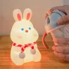 LAMPKA NOCNA DLA DZIECI KRÓLIK MIĘKKA KOLOROWA RGBWW LED USB SILIKONOWA-5904703017707