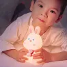 LAMPKA NOCNA DLA DZIECI KRÓLIK MIĘKKA KOLOROWA RGBWW LED USB SILIKONOWA-5904703017707