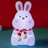 LAMPKA NOCNA DLA DZIECI KRÓLIK MIĘKKA KOLOROWA RGBWW LED USB SILIKONOWA-5904703017707
