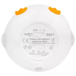 LAMPKA NOCNA DLA DZIECI KURCZAK MIĘKKA KOLOROWA 3000K LED USB SILIKONOWA-5904703017714