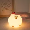 LAMPKA NOCNA DLA DZIECI KURCZAK MIĘKKA KOLOROWA 3000K LED USB SILIKONOWA-5904703017714