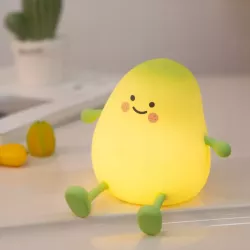 LAMPKA NOCNA DLA DZIECI MANGO MIĘKKA KOLOROWA 3000K LED USB SILIKONOWA-5904703017738