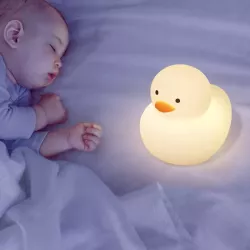 LAMPKA NOCNA LED DLA DZIECI dziecięca KACZKA do kąpieli MIĘKKA SILIKONOWA-5904703017752