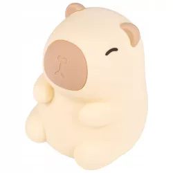 LAMPKA NOCNA DLA DZIECI KAPIBARA MIĘKKA KOLOROWA RGBWW LED USB SILIKONOWA-5904703017745