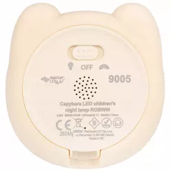 LAMPKA NOCNA DLA DZIECI KAPIBARA MIĘKKA KOLOROWA RGBWW LED USB SILIKONOWA-5904703017745