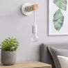 Kinkiet ścienny wiszący E27 lampa DREWNO wewnętrzna ścienna LED biały-5904703018506