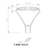 Lampa LED parkowa latarnia Brixon  60W 4000K-5904703019121