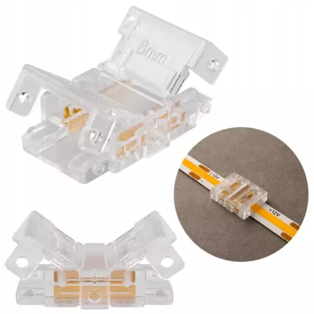 Złączka do taśmy LED COB 8mm zatrzaskowa-5904703021537