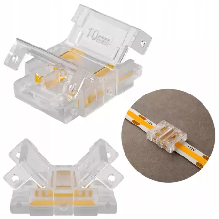 Złączka do taśmy LED COB 10mm zatrzaskowa zasilająca-5904703021568