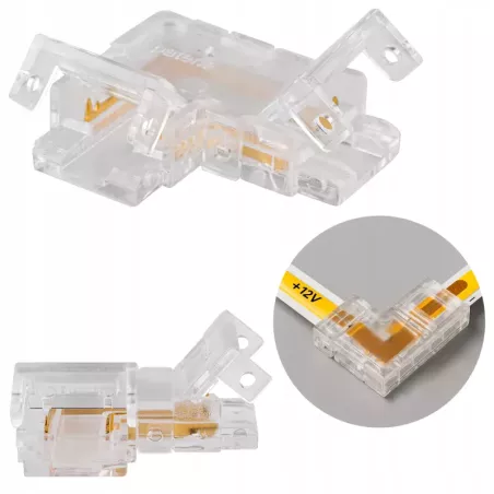 Złączka do taśmy LED COB kątowa 8mm-5904703021612
