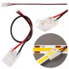 Złączka do taśmy LED COB 10mm zatrzaskowa z kablem-5904703021582