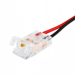 Złączka do taśmy LED COB 8mm zatrzask podwójny z kablem-5904703021599